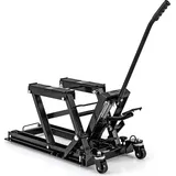 COSTWAY Motorrad Hebebühne, Motorradheber bis zu 680kg 3-stufig höhenverstellbar, Hydraulische Motorradhebebühne für Motorräder ATVs & Quads S...
