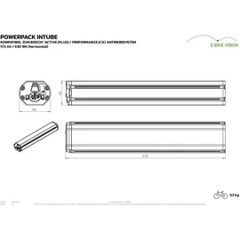 E-Bike Vision Akku 640 Wh Intube horizontal