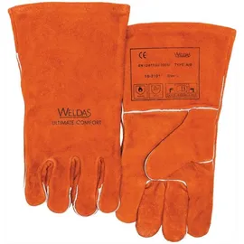 Weldas Schweißerhandschuhe Gr.XL (9,5) rot Rindspaltleder EN 388,EN 12477