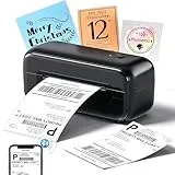 Phomemo 246BT Bluetooth Etikettendrucker, DHL Thermodrucker 4X6 Labeldrucker, Versandetiketten Drucker, Shipping Label Printer, Kompatibel mit Ebay,Amazon,Etsy,Shopify,UPS,FedEx etc (Schwarz)