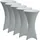 Beautissu Stehtischhusse Stretch Silber Ø80 cm 5er Set