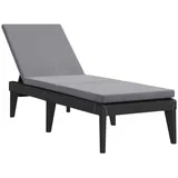 vidaXL Sonnenliege 186 x 60 x 29 cm Anthrazit
