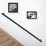 Handlauf für Treppen, schwarz matt, Wandmontage, Geländerhandlauf, Handläufe für Außenstufen oder Innentreppen, 1,5 m, 200 cm, 2,5 m, 300 cm, rutschfestes Treppengeländer(300cm)