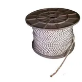 Rolladenschnur 5m-10m-15m-20m Nylonschnur weiss- schwarz 4,5mm Schnurzug Schnurwickler (15m, weiss/schwarz)