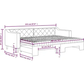 vidaXL Tagesbett 80 x 200 cm Creme