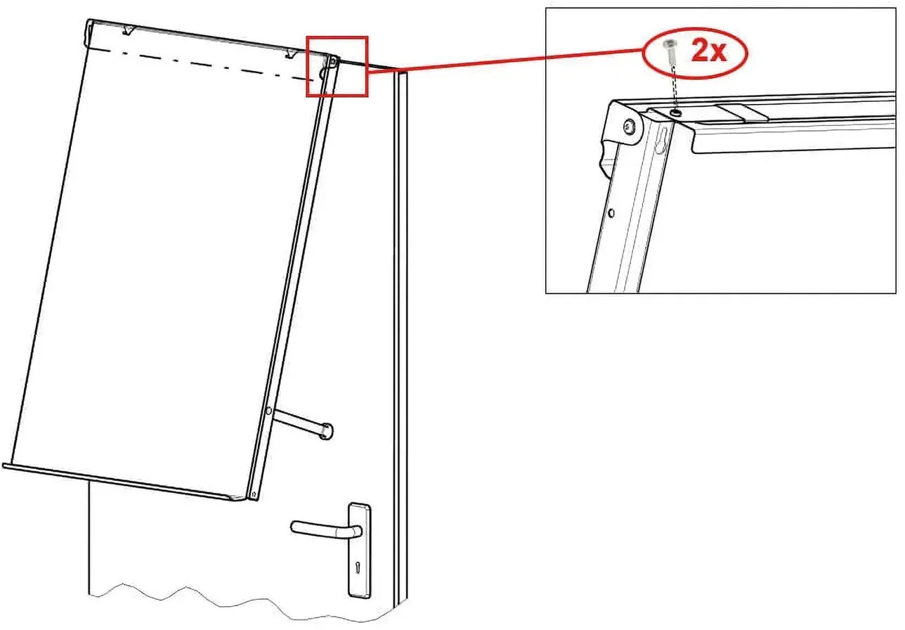 Haltewinkelverschraubung für Flipchart MAULoffice, wall