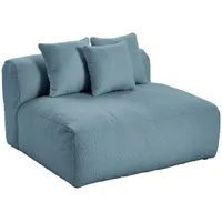 Livetastic Sofaelement Bloom, Blau, Textil, 2-Sitzer, 120x70x122 cm, Made in EU, individuell planbar, Rücken echt, erweiterbar, Wohnzimmer, Sofas & Couches, Sofas, Modulsofas