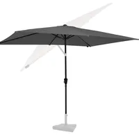 VONROC - Sonnenschirm Rapallo 200x300cm – Premium-Sonnenschirm, rechteckig Grau