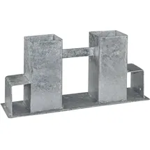 Estexo Brennholzstapelhilfe feuerverzinkt 0,15 m 2er Set Silber