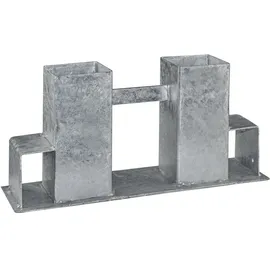 Estexo Brennholzstapelhilfe feuerverzinkt 0,15 m 2er Set Silber