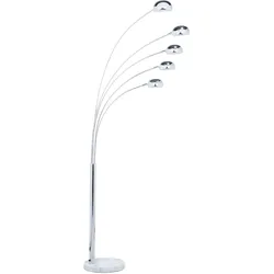 Stehlampe FLINDERS verstellbar Metall Silber