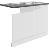 OPTIFIT Spülenschrank Bella Breite 110 cm, für teilintegrierten Geschirrspüler weiß