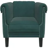 vidaXL Sessel Dunkelgrün Samt 57,8 x 74 x 77 cm Grün