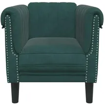 vidaXL Sessel Dunkelgrün Samt 57,8 x 74 x 77 cm Grün