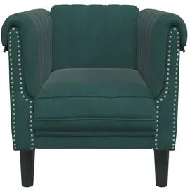 vidaXL Sessel Dunkelgrün Samt 57,8 x 74 x 77 cm Grün