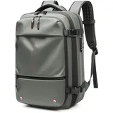 Vakuum-Rucksack, Erweiterbarer Vacpack-Rucksack mit Vakuumpumpe, 19 Zoll Große Kapazität, Wasserdichter Herren-erweiterbarer Reiserucksack für Geschäftsreisen (GREEN)