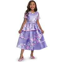 Disguise Mirabel Kinderkostüm, perfekt für Encanto-Fans, beinhaltet ein atemberaubendes mehrfarbiges Kleid mit Schmetterlings-Schulterdetail, Disney-Kostüm für Mädchen, Größe 7–8