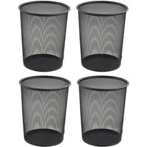 Home4You Papierkörbe 20 l 4-tlg. schwarz