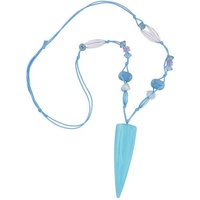 Gallay Perlenkette Kette Dreieck lang, türkis-hellblau (1-tlg) blau