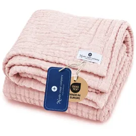 nordic coast company Babydecke Babydecke Musselin Kuscheldecke Puckdecke Baby & Neugeborene, Nordic Coast Company, Sommerdecke, Puck-u. Stilltuch, Einschlagdecke, Baumwolle atmungsaktiv rosa