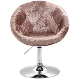 Svita Havanna Sessel Lounge Clubsessel Drehsessel Samt Retro champagner rose