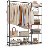 Songmics Garderobenständer 29 x 112 x 158,4 cm Mattschwarz