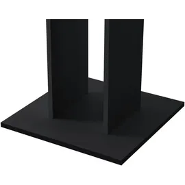 [en.casa] Küchentisch Lindesnes 65x65x78 cm Walnussoptik/Schwarz