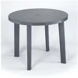 PROGARDEN Tondo Gartentisch Ø 90 x 72 cm Anthrazit