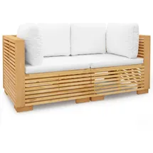 vidaXL Garten-Ecksofa 2-tlg. braun