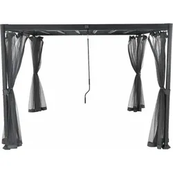 SIENA GARDEN  Florenz Moskitonetze zu Pavillon Florenz 3x3 m, grau, 4er Set