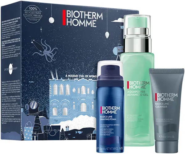 Biotherm Biotherm Homme Aquapower PNM Eco Set = Gel Douche 75ml + Rasage 50ml + Cleaner 40ml - 3 Artikel im Set