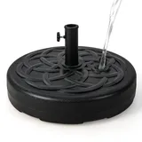 Costway Schirmständer Metall 23 Liter / 39 kg Schwarz