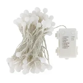 IDENA LED Lichterkette Kugel 10,2 m Warmweiß