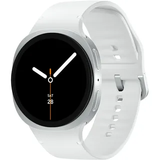 Samsung Galaxy Watch8 Bluetooth 44 mm Silver Sport Band White M/L