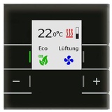 MDT SCN-RTRGS.02S KNX Glas Raumtemperaturregler Smart mit Farbdisplay, Schwarz