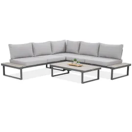 beautysofa MADISON Loungeset grau