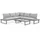 beautysofa MADISON Loungeset grau