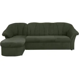 DOMO collection Eckcouch Polyester L-Form 2-Sitzer Grün