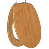 Primaster - Toilettendeckel Bambus wc Sitz Toilettensitz Klodeckel