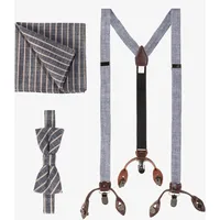 Cinque Hosenträger mit Streifen-Muster blau