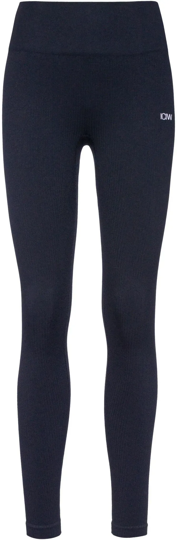 ICANIWILL Ribbed Tights Damen in black, Größe L - schwarz