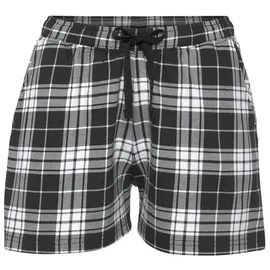VIVANCE Pyjamashorts kariert Schwarz/Weiß 44/46
