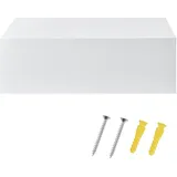 [en.casa] Nachtschrank Oslo 46 x 30 x 15 cm Weiß Hochglanz
