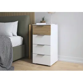 OTTO home Highboard 40 x 81 cm Weiß / Eiche