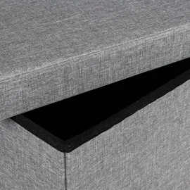 Hi Hocker mit Aufbewahrungsfunktion 76 x 38 x 38 cm Grau
