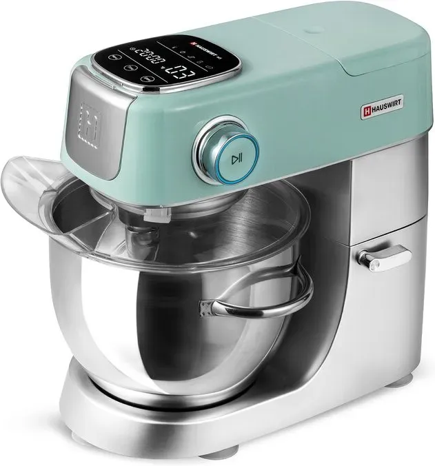 Hauswirt M5 High-End Smart Standmixer mit LED-Touchscreen, Standmixer für die Küche, 5 voreingestellte Programme, 5,5 L Teigmixer, 11 Geschwindigkeiten, Küchenmixer, Seegrün