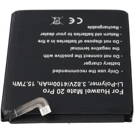 AccuCell Akku passend für Huawei Mate 20 Pro, Huawei P30 Pro Li-Polymer, 3,82V, 4100mAh, 15,7Wh, built-in, ohne Werkzeug