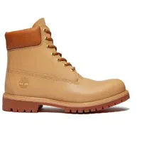 Timberland für Herren. TB0A2P6WEN21 6-Zoll-Premium-Stiefel aus beigem Leder (41.5 W), Braun, Wohnung, Schnürsenkel, Lässig