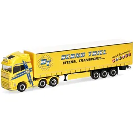 HERPA LKW Modell Volvo FH GL XL 2020 6x2 Gardinenplanen-Sattelzug Bernd Thiel Transporte 1:87 H0