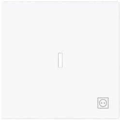 Busch-Jaeger Wippe mit Aufdruck für Schalter / Taster Einzelwippe Symbol " Steckdose" , Busch-art linear® (studioweiß)